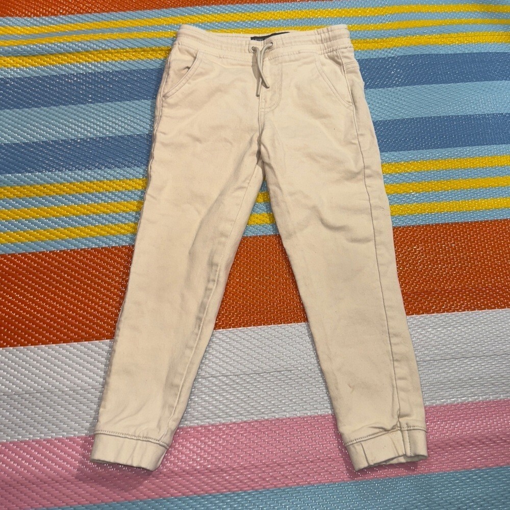 Denim&Co Cream Jogger Pants‎ Boys Kids Size 6